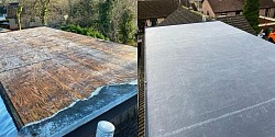 Replacement flat roof