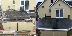 Complete replacement flat roof balcony